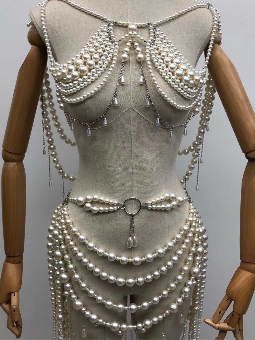 Pearl Beaded Festival Body Jewelry Set